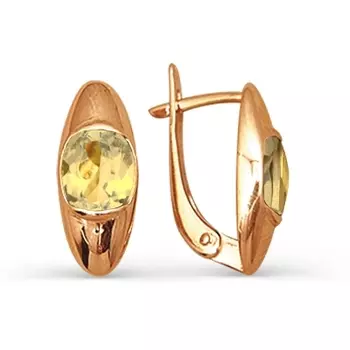 Серьги с цитринами Линии Любви