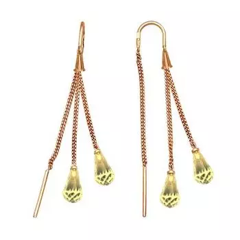 Серьги с цитринами Линии Любви