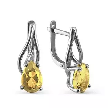 Серьги с цитринами Линии Любви