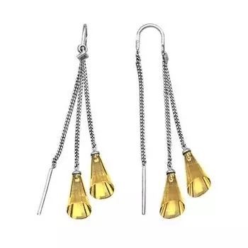 Серьги с цитринами Линии Любви