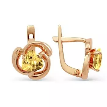 Серьги с цитринами Линии Любви