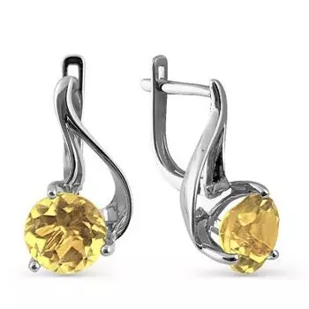 Серьги с цитринами Линии Любви