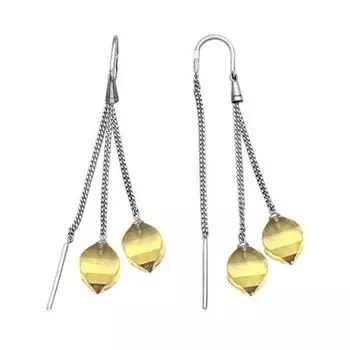 Серьги с цитринами Линии Любви