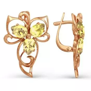 Серьги с цитринами Линии Любви