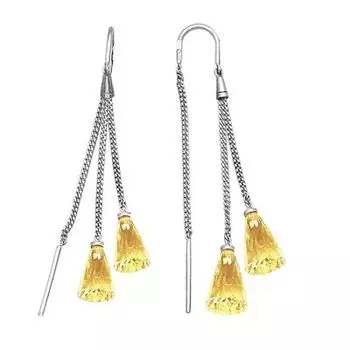 Серьги с цитринами Линии Любви