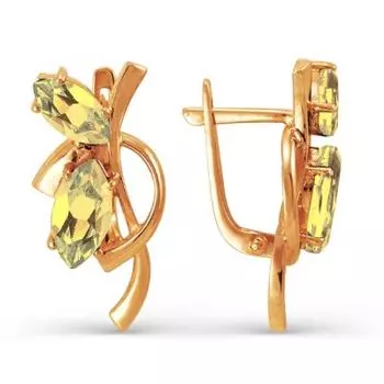 Серьги с цитринами Линии Любви