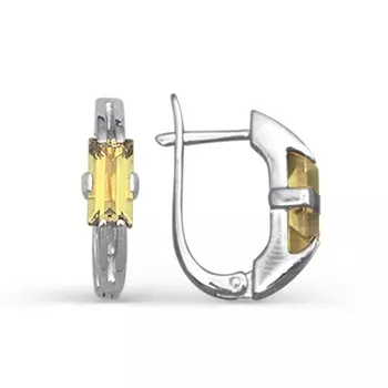 Серьги с цитринами Линии Любви