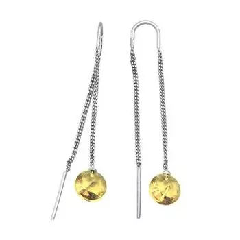 Серьги с цитринами Линии Любви