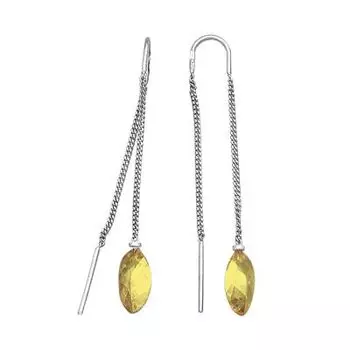 Серьги с цитринами Линии Любви