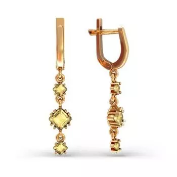 Серьги с цитринами Линии Любви