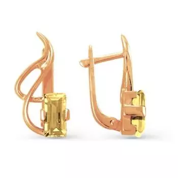 Серьги с цитринами Линии Любви