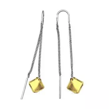 Серьги с цитринами Линии Любви