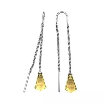 Серьги с цитринами Линии Любви
