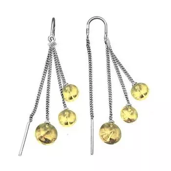 Серьги с цитринами Линии Любви