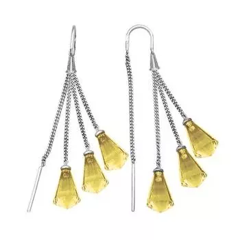 Серьги с цитринами Линии Любви