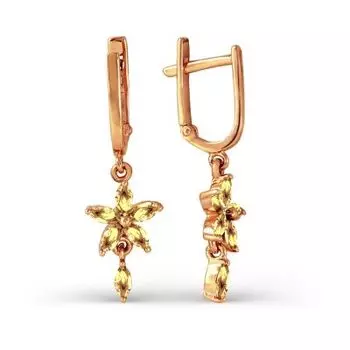 Серьги с цитринами Линии Любви