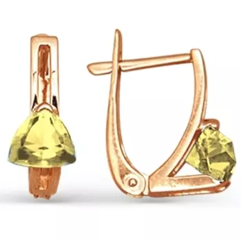 Серьги с цитринами Линии Любви