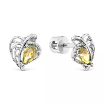 Серьги с цитринами Линии Любви