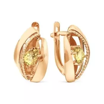 Серьги с цитринами Линии Любви