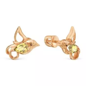 Серьги с цитринами Линии Любви