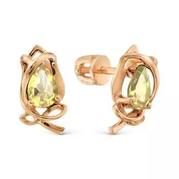 Серьги с цитринами Линии Любви