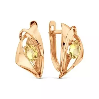 Серьги с цитринами Линии Любви