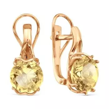 Серьги с цитринами Линии Любви