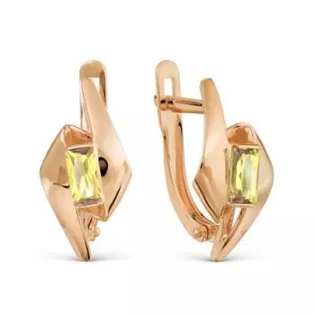 Серьги с цитринами Линии Любви