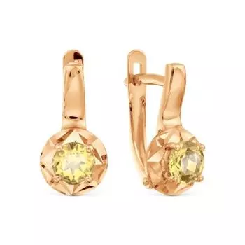 Серьги с цитринами Линии Любви