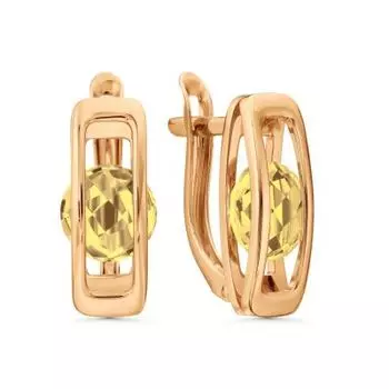 Серьги с цитринами Линии Любви