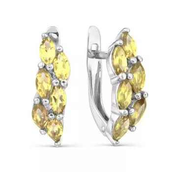 Серьги с цитринами Линии Любви