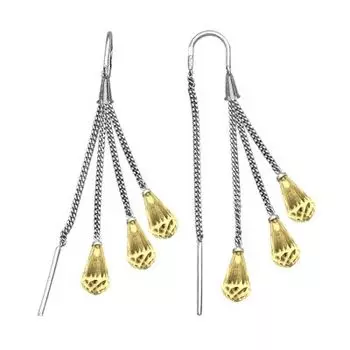 Серьги с цитринами Линии Любви