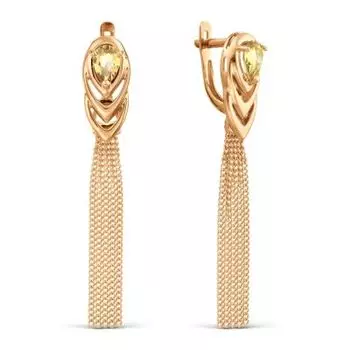 Серьги с цитринами Линии Любви