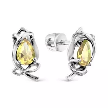 Серьги с цитринами Линии Любви