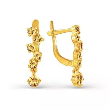 Серьги с цитринами Линии Любви