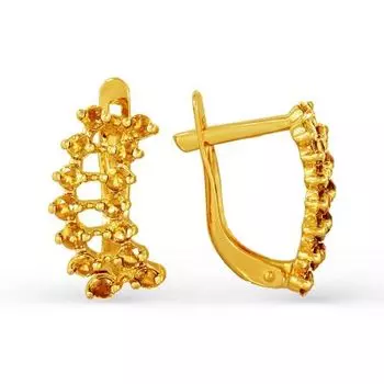 Серьги с цитринами Линии Любви