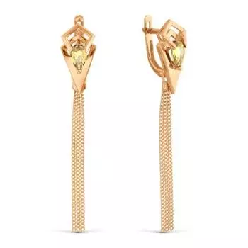 Серьги с цитринами Линии Любви