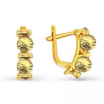 Серьги с цитринами Линии Любви