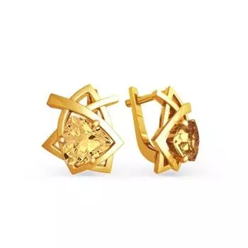 Серьги с цитринами Линии Любви