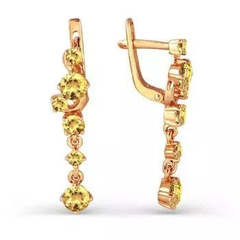 Серьги с цитринами Линии Любви