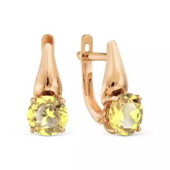 Серьги с цитринами Линии Любви