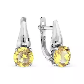 Серьги с цитринами Линии Любви