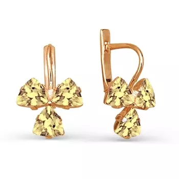 Серьги с цитринами Линии Любви