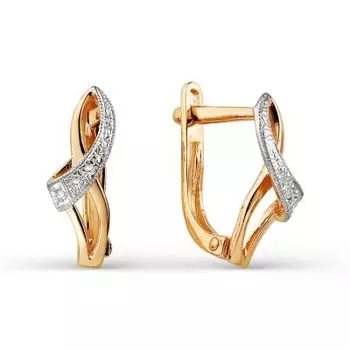 Серьги с фианитами Линии Любви