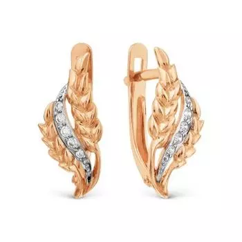 Серьги с фианитами Линии Любви