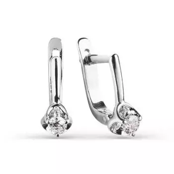 Серьги с фианитами Линии Любви