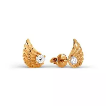 Серьги с фианитами Линии Любви