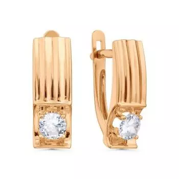 Серьги с фианитами Линии Любви