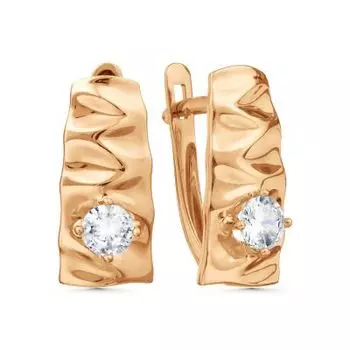 Серьги с фианитами Линии Любви