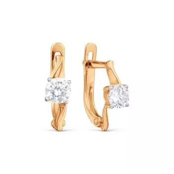 Серьги с фианитами Линии Любви